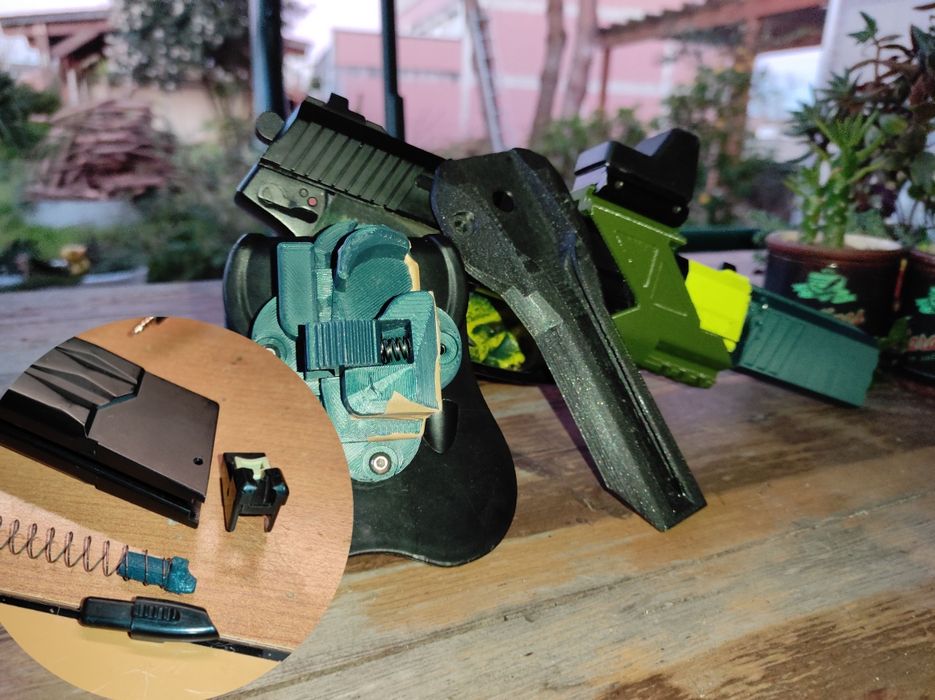 Airsoft rail, tapa chamas e punhos, etc