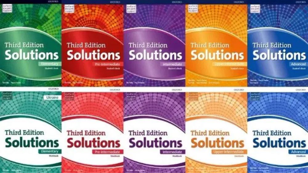 Solutions 2nd second edition Elementary, Interm, Pre-Inter, Adv, Upper