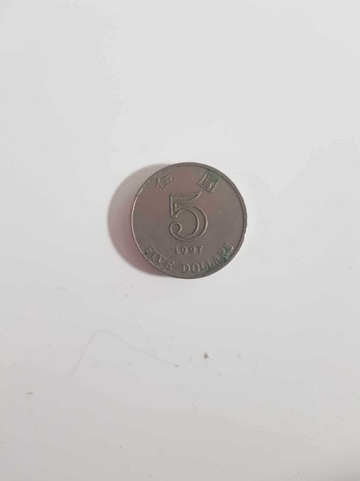 Moeda de 5 Dólares Hong Kong 1997