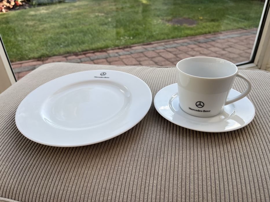 Mercedes-Benz zestaw śniadaniowy porcelana oryginał 3 cz