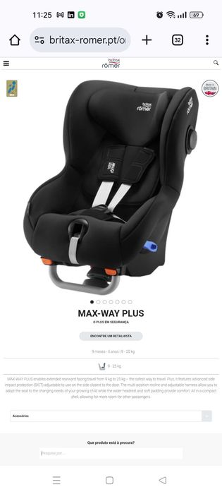 Cadeira auto Britax Romer Max Way Plus RF