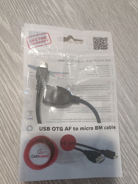 Кабель перехідник Usb otg af to microUsb
