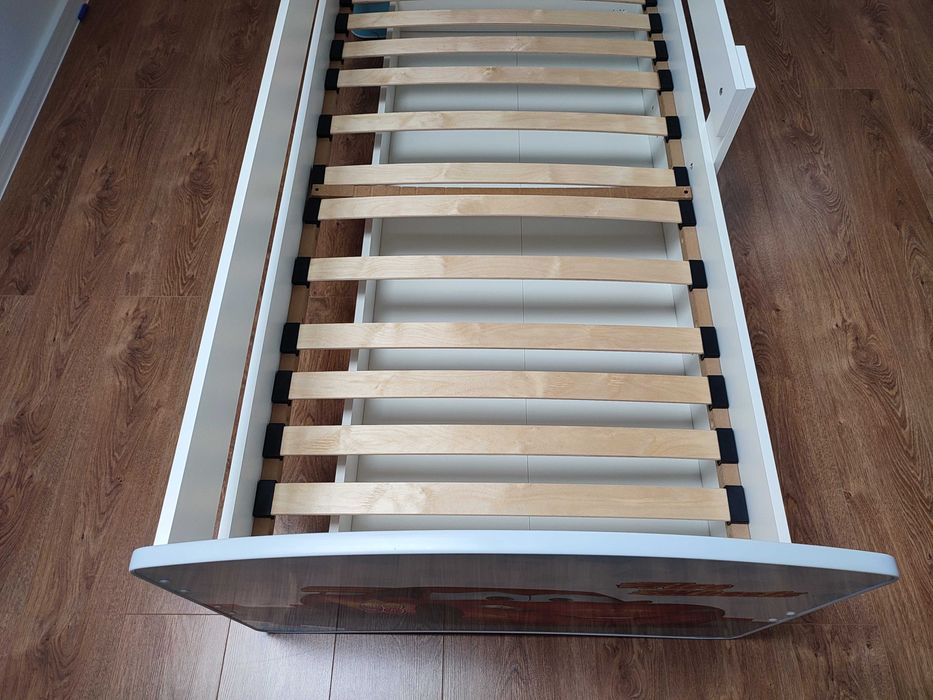 Łóżko dziecięce 160x80 Zygzak McQueen  Szuflada Barierka Stelaż