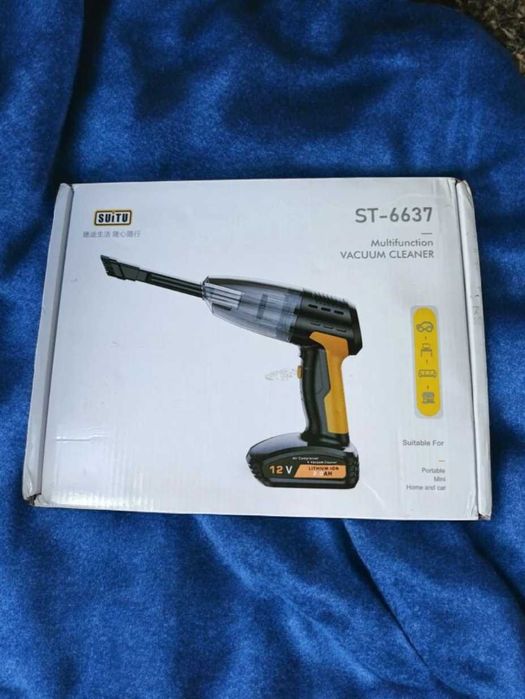 Компресор і пилосос портативний 2 в 1 потужний зручний в авто