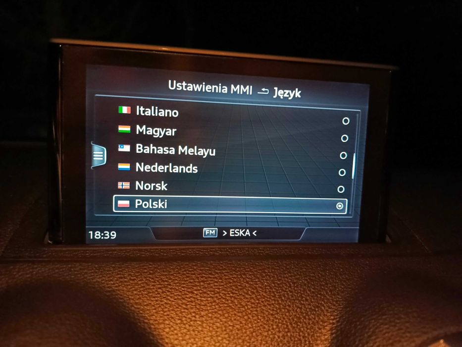 Radio do Audi po Konwersji z USA na EU Audi A3 A4 A5 A6 A7 Q3 Q5 Q7 Polski lampy mapy