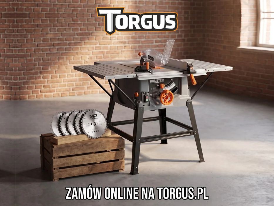 NOWA Piła Stołowa Majster PRO MP-0001 3400W Zestaw 6 Tarcz Widiowych 250mm Cyrkularka Krajzega Pilarka Tarczowa Soft Start 4 Blaty Do Drewna FAKTURA!