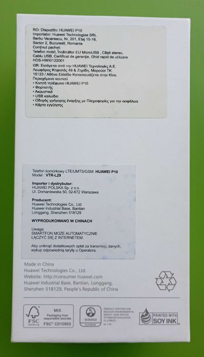 Telefon Huawei P10 VTR L29 4/64 GB dual SIM Leica zadbany inPost 0zł