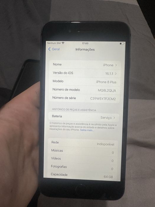 iPhone 8 Plus 64GB Preto a Funcionar perfeitamente