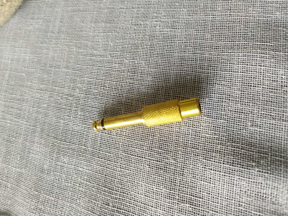 Adapter przejściówka z małego audio in chinch na duży Jack 6,3 stereo