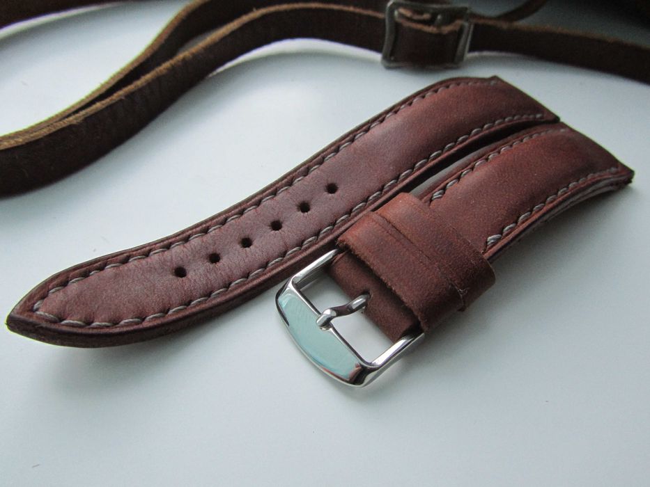 Кожаный ремешок для часов. Качественная натуральная кожа ручная работа