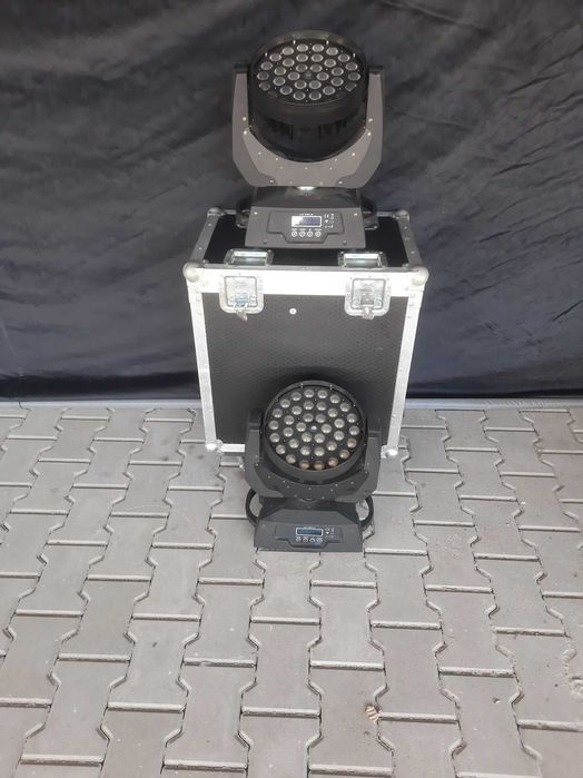 Głowa ruchoma 2 sztuki Colorstage Led 36x10 RGBW Wash Zoom Ring z CASE
