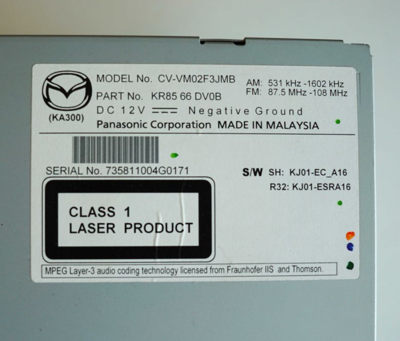 Radio Multimedia Navi Mazda CX-5 Oryginalne bdb stan Ramka Panasonic