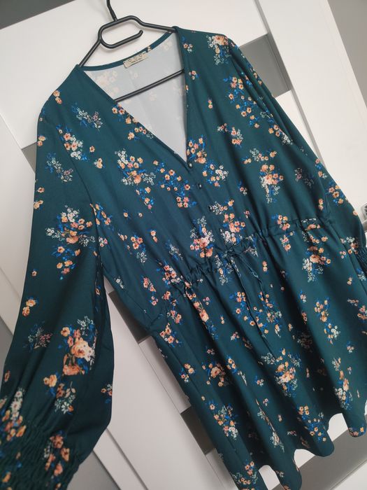 Sukienka Ligia plus size butelkowa zieleń Elili.pl