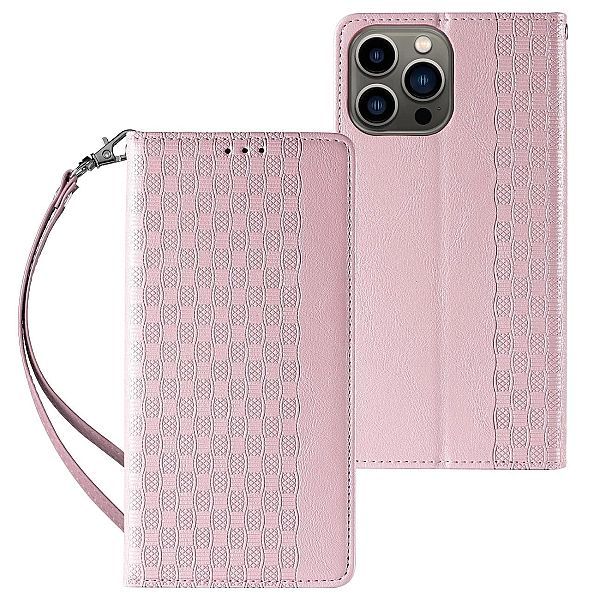 Magnet Strap Case etui do iPhone 13 Pro pokrowiec portfel + mini smycz