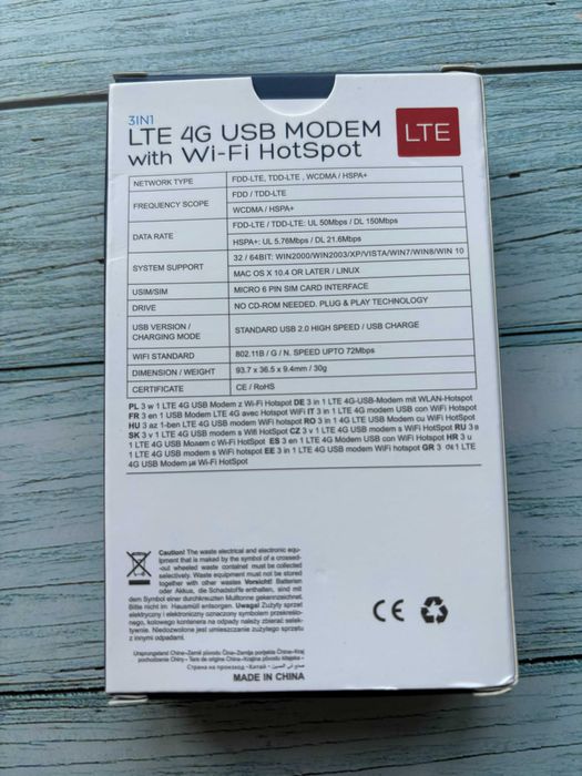 4G USB-Модем / Роутер під Sim карту LTE/3G WiFi роутер / точка доступа