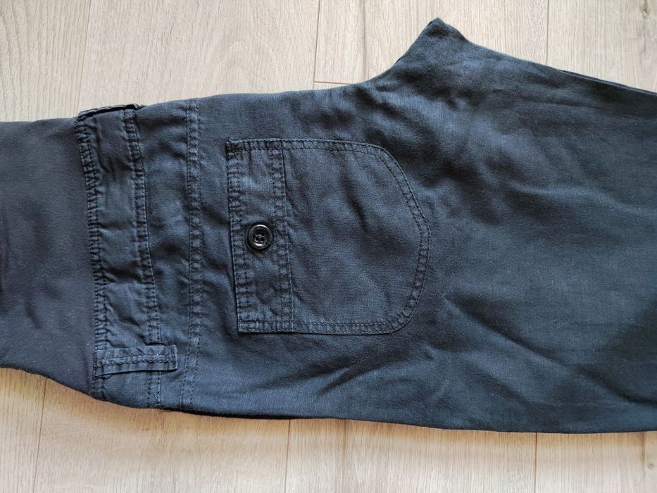 Spodnie lniane ciążowe r.42