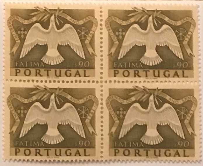 Quadra de selos novos de $90 - Encerramento do Ano Santo - 1951