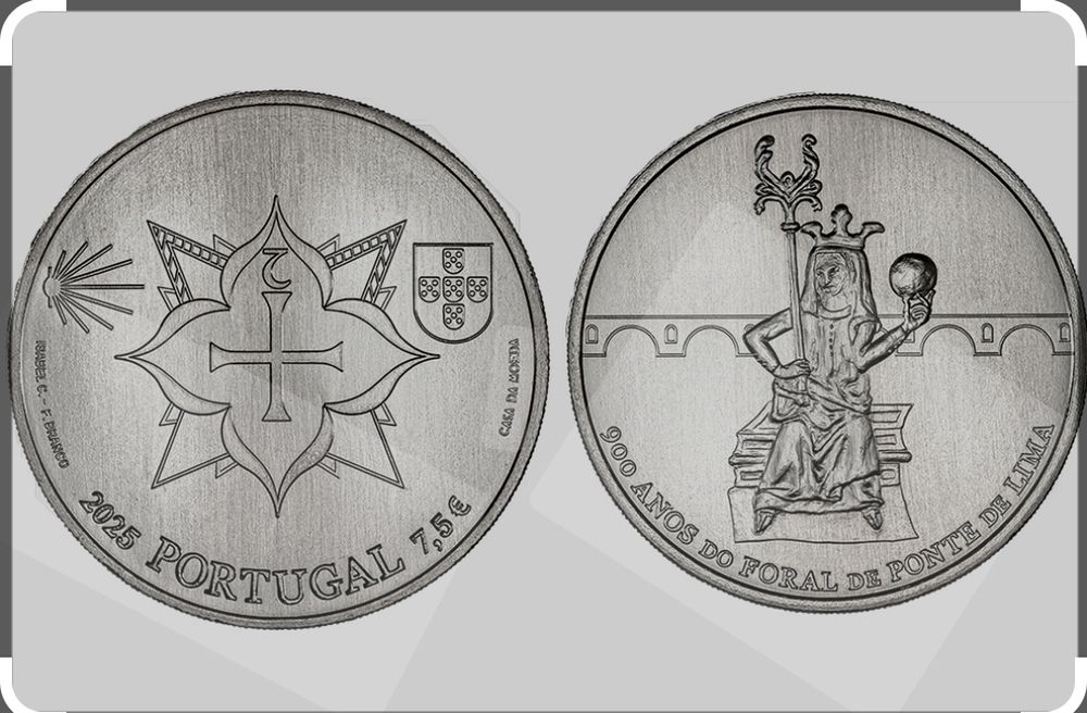 Moeda 7,5€ "900 anos Foral de Ponte de Lima"