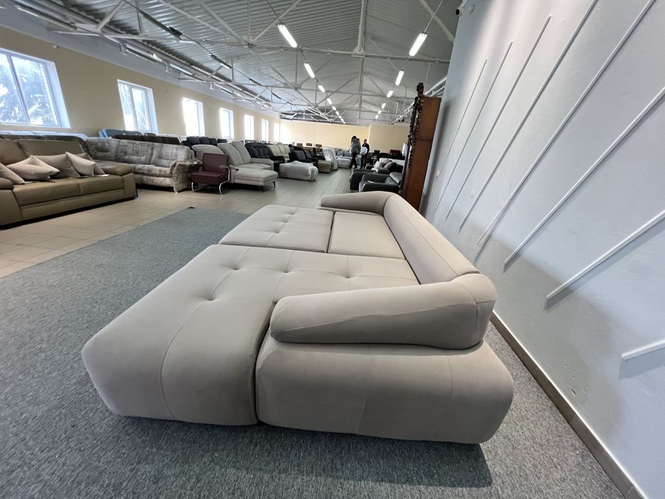 Новий кутовий розкладний диван велюр з нішею