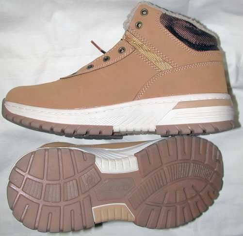 NOWE Ocieplane Trapery Buty Highland Creek Jasno Brązowe Unisex nr 40