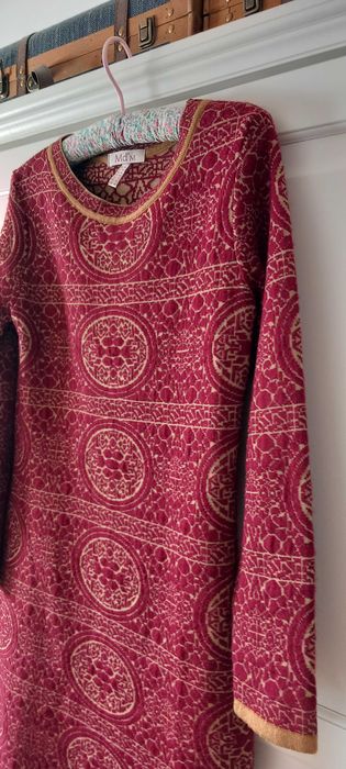 Vestido meia estação/ Inverno camel e bordeaux