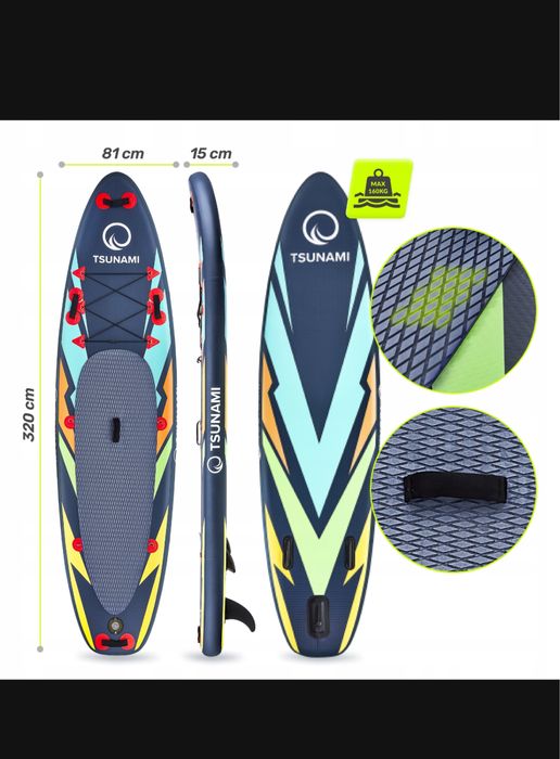 Надувная SUP доска Tsunami BOLT 3 320 см
