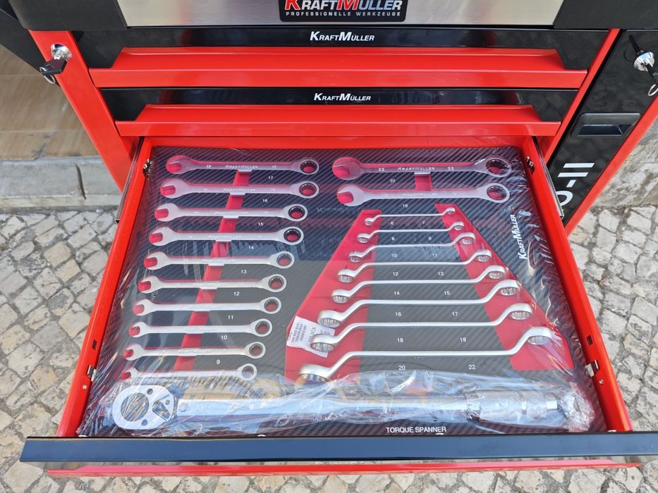 Carrinho de ferramentas Kraft Muller 7 gavetas 7 cheias com
