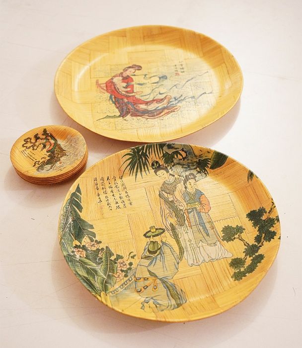 Pratos chineses em Bambu