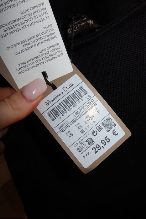 Топ massimo dutti чорний майка білий новий xs coosh cher17 mk