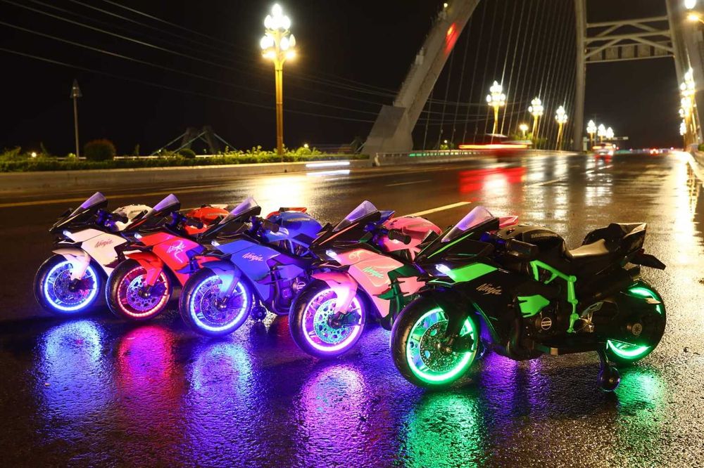 Motocykl KAWASAKI NINJA H2R Ścigacz Elektryczny Auto Akumulator DZIECI