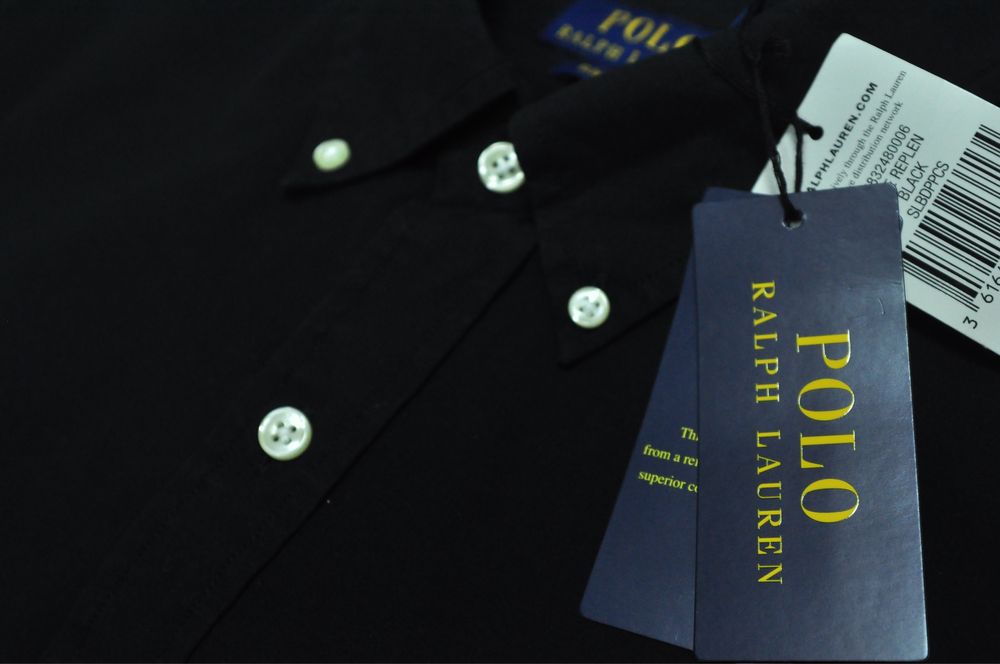 Polo Ralph Lauren Black оригинал новая рубашка мужская чёрная (NEW) L
