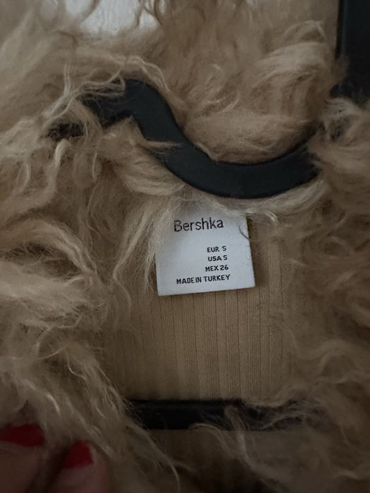 Casaco justo com pelo