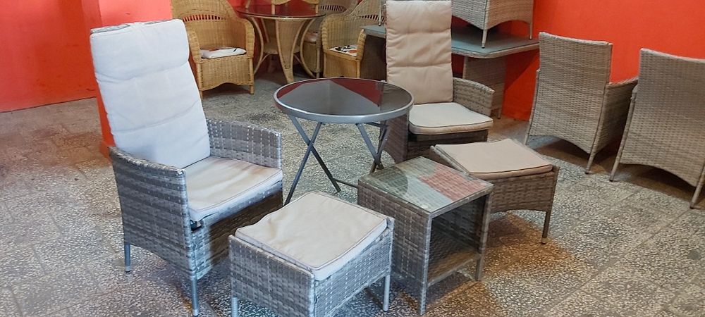 Zestaw ogrodowy rattanowy ratan balkon altanka ogród taras