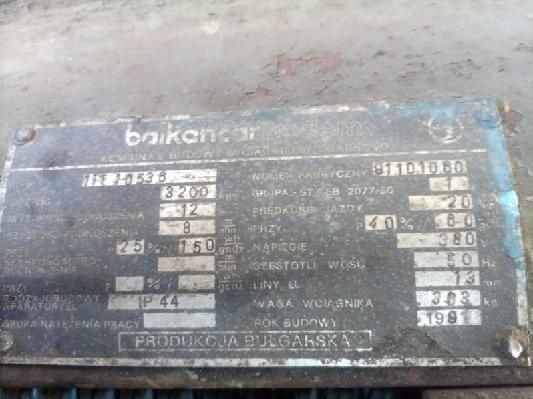 Wciągnik 3200kg BALKANCAR 12m