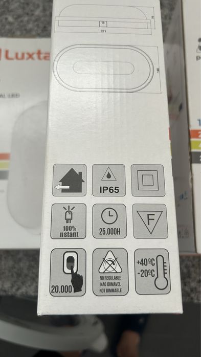 LAMPADA LED LUXTAR OVAL BRANCO 20W