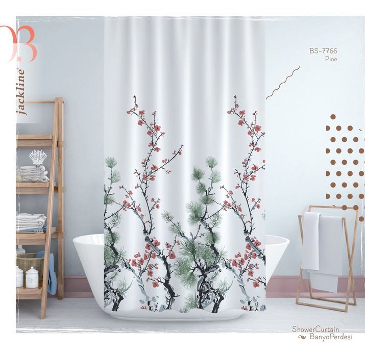 Штора для ванної кімнати 240x200 Шторка в душ ванну широка довга