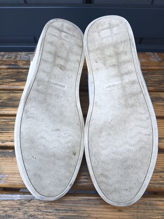 Burberry Leather, Suede and House Check Sneakers men's