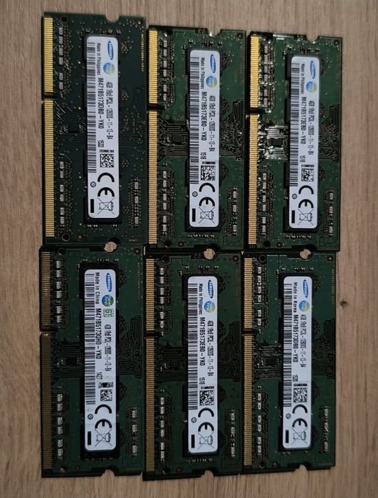Pamięć RAM Samsung 6x 4GB DDR3L 12800S SODIMM | Laptop | Komplet lub Sztuki