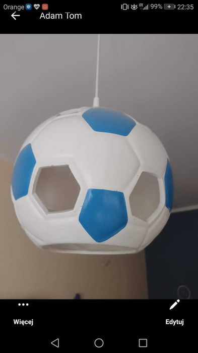 Lampa wisząca piłka niebieska