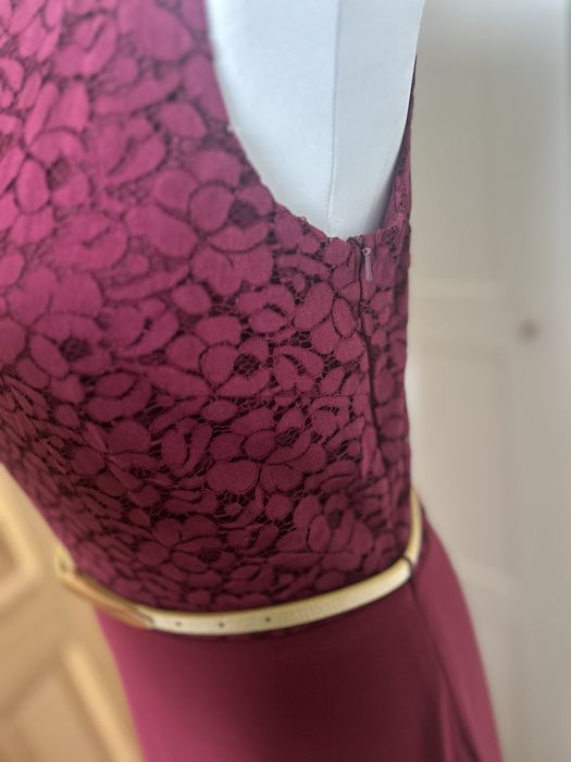 Sukienka maxi dluga bordowa rozmiar 38 nowa Bonprix