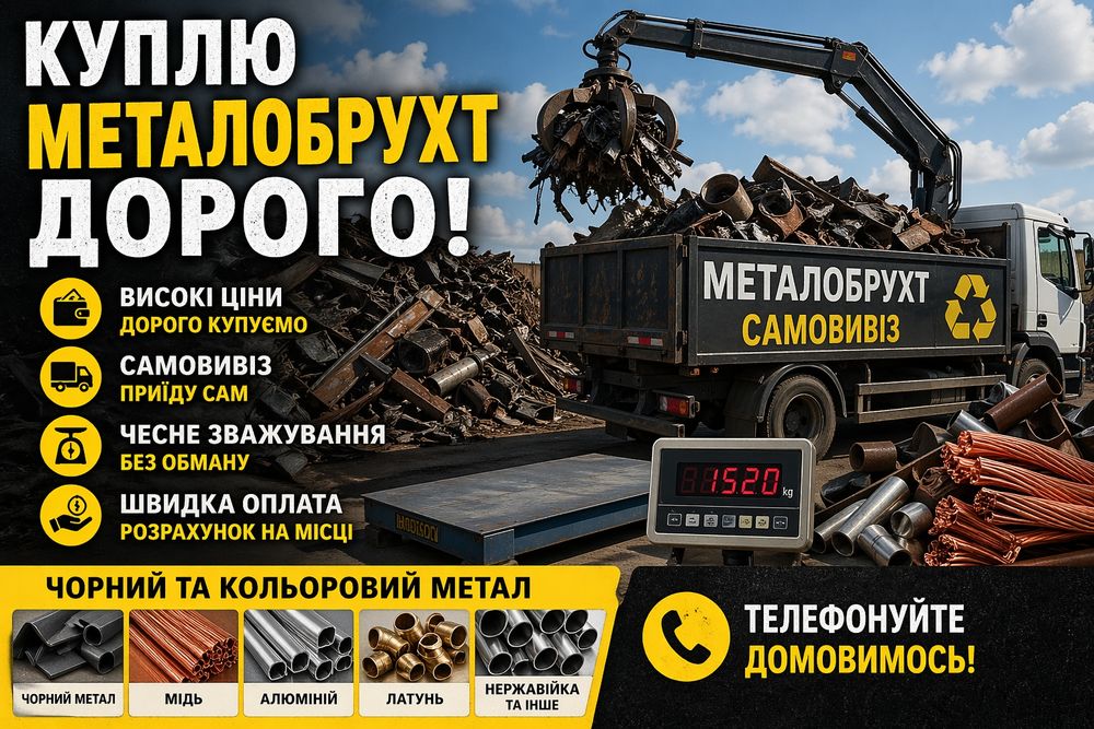 Куплю металолом, металобрух ДОРОГО.