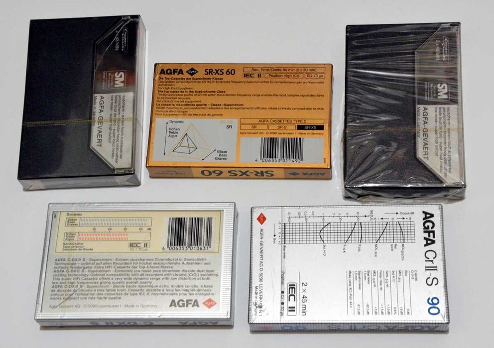 Аудио кассета  AGFA  Chrome Stereo  Ferro Super SR HR Германия  касета