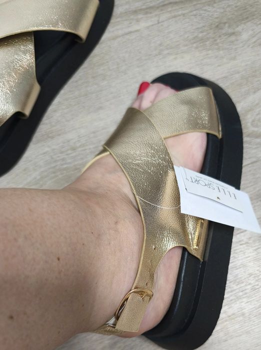Złote sandały Elle Sport rozm. 39