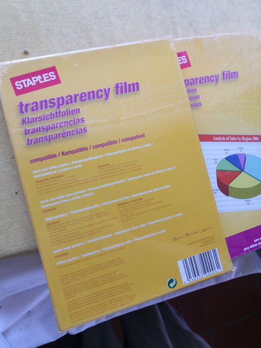 Filme Transparente Staples A4 – 50 Folhas para Impressora HP