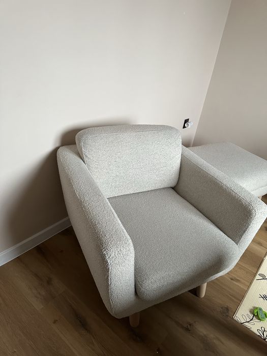 Zestaw fotel i pufa Konsimo Taigo