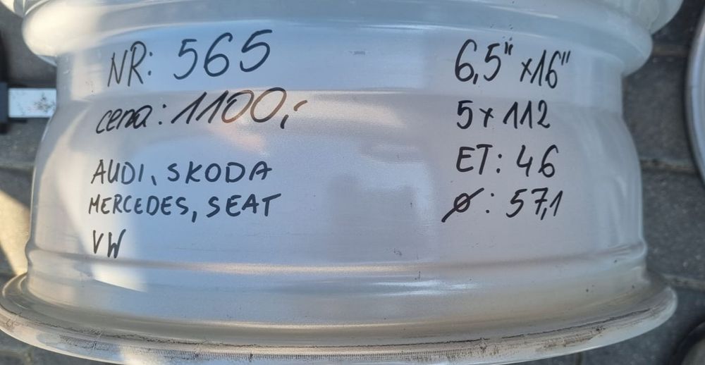 Alufelgi 16" 5x112 Audi Skoda Seat Mercedes VW