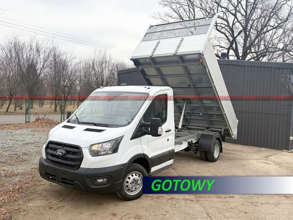Ford Transit Wywrotka 3-stronna RWD - Bliźniak  NOWA CENA- REALNE ZDJĘCIA! Burta 60cm, Wywrot 3 stronny, NOWY 165KM,