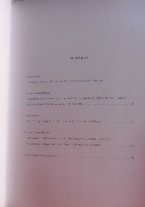 O Órgão Barroco da Universidade de Coimbra