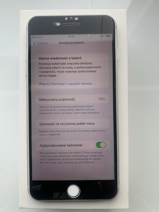 APPLE IPHONE 7+ PLUS 32GB  stebrny + 3 etui