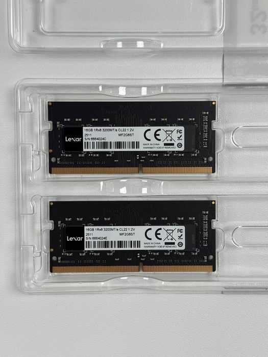 Оперативна пам'ять Lexar DDR4 SO-DIMM 32GB (2x16GB) 3200MHz